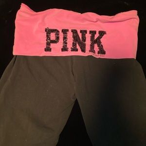 PINK Victoria’s Secret Vintage Y2K Sequin Flare Yoga Pants